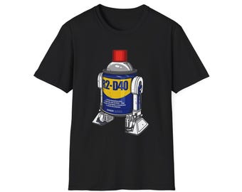 R2-D40 Star Wars Parody T-Shirt | Sci-Fi Robot Birthday Tee