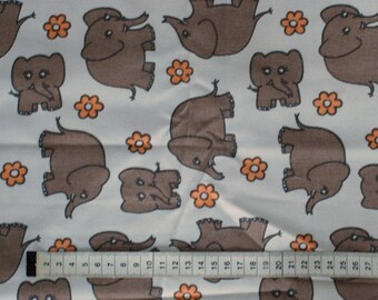 New retro elephant fabric - 105x35 cm.