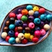 10mm Multi Colored Wooden Beads - 265 Pieces - 10mm Glossy Rainbow Wood Beads, 10mm Wooden Bead Assortment, Glossy, Lead Free (WBD0112)