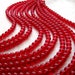 8mm Red Glass Beads - 84 Beads on Two 11.5" Strands - 8mm Red Spacer Beads, Smooth Round Unfaceted Red Beads, 8mm Red Beads (CBD0205)