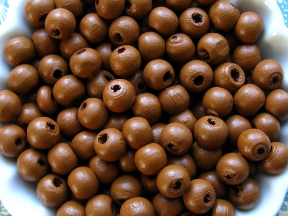 20mm Round Burly Dark Brown Natural Wooden Beads 6mm BUY 3 GET 3 FREE