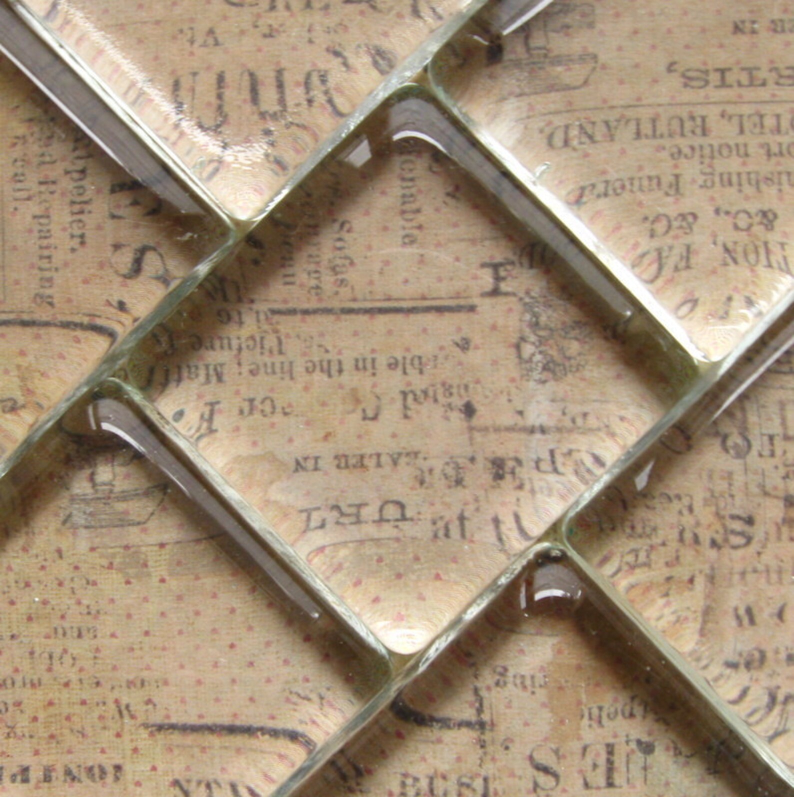 Large Clear Glass Squares 2 50mm Set of 5 Extra Etsy