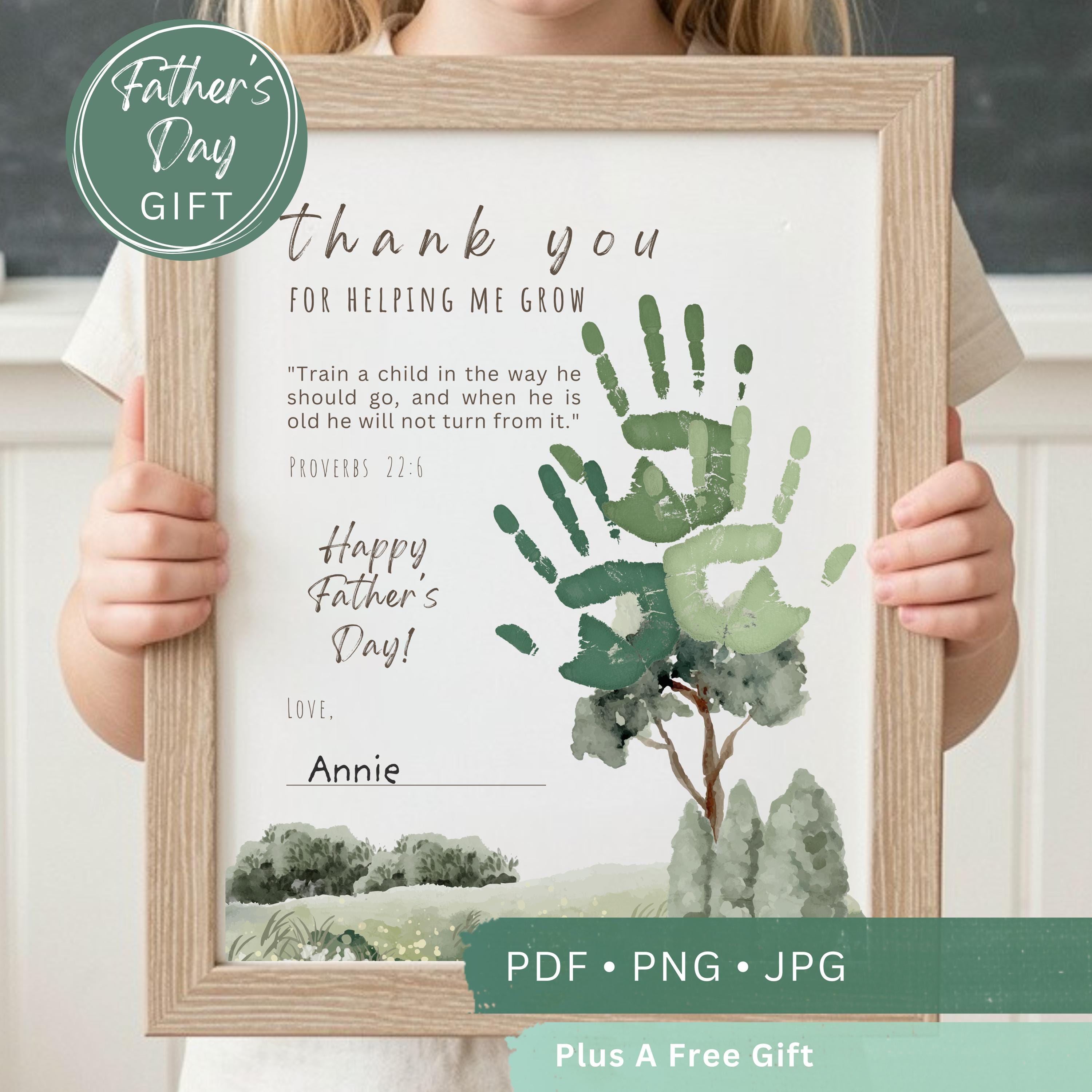 Thank You for Helping Me Grow Handprint Craft Printable-fathers Day ...