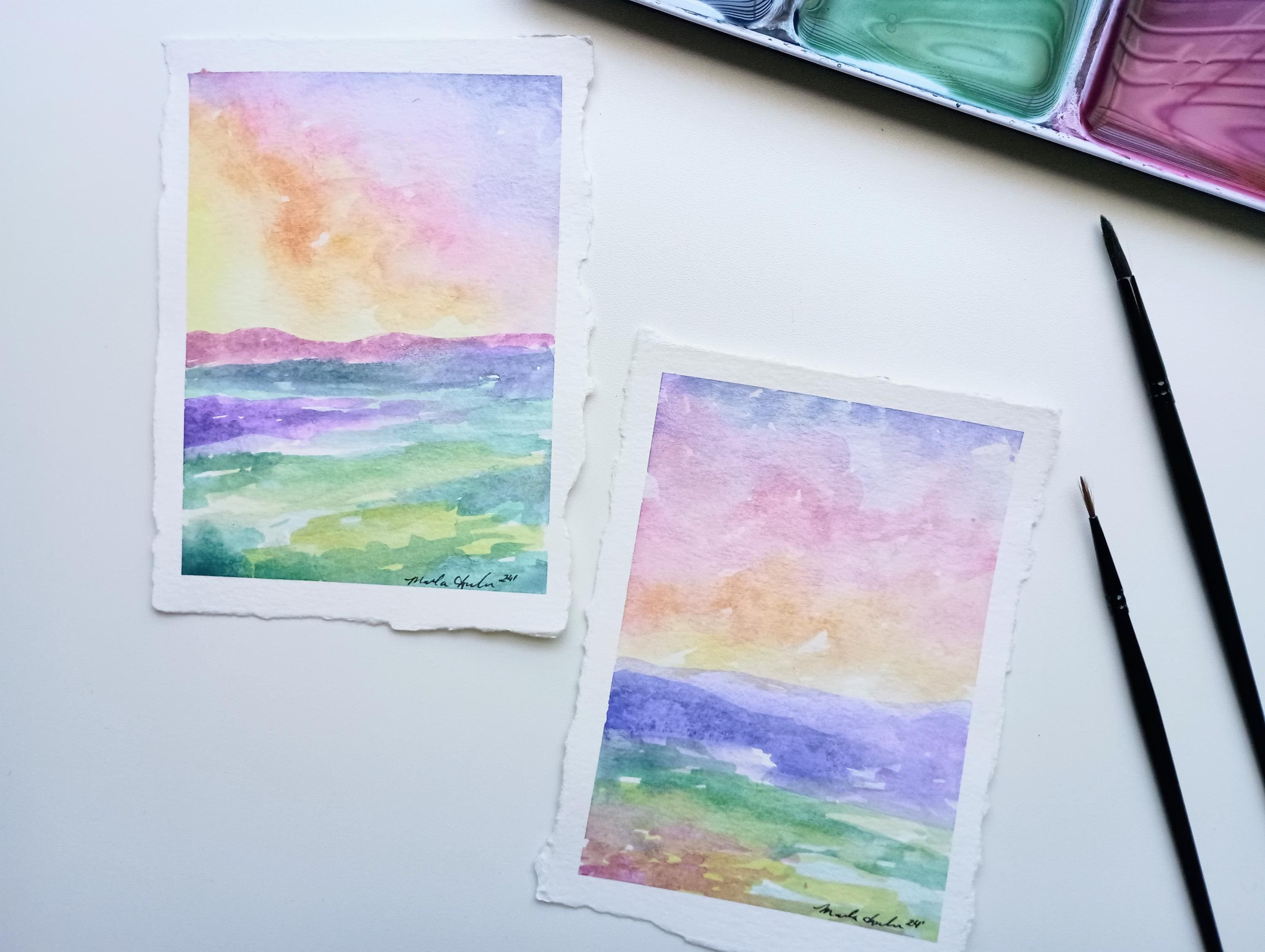 Sky アメリ WATERCOLOR PAINT FLORAL Sky アメリ WATERCOLOR PAINT