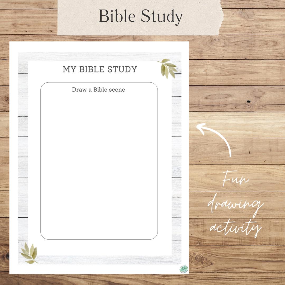Kids Bible Study Printable Kids Christian Journal Jesus and Children ...