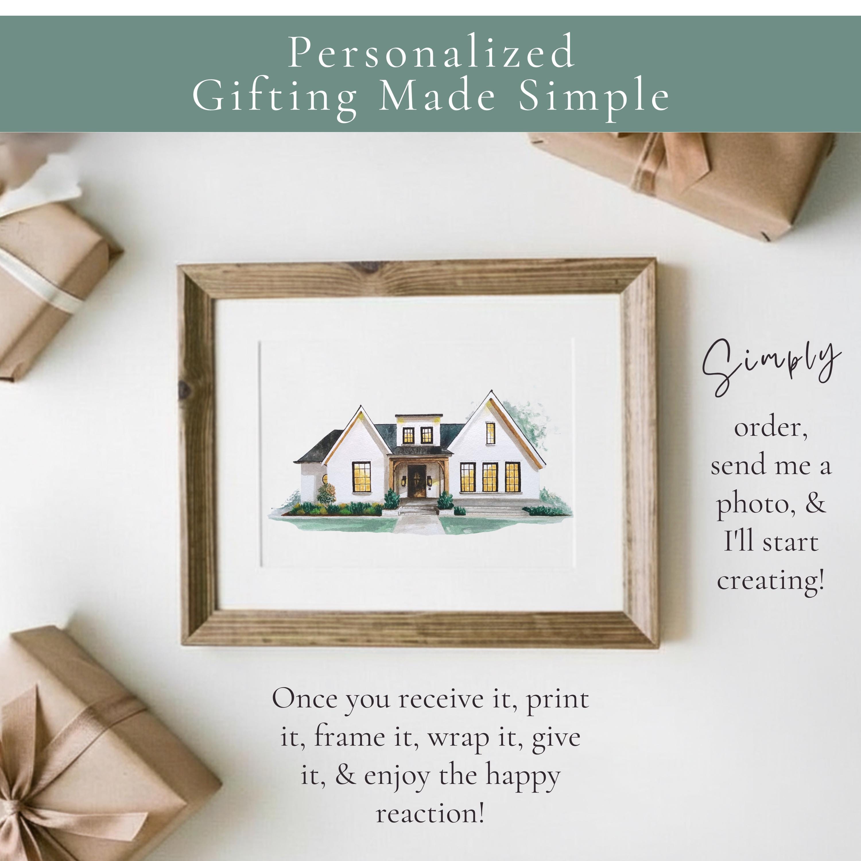 Custom House Portrait Watercolor Original Painting by Marla Drew ...