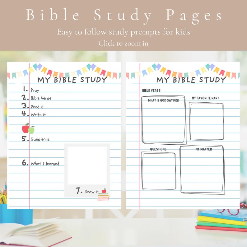 Kids Bible Study Printable School Design-christian Childrens Prayer ...