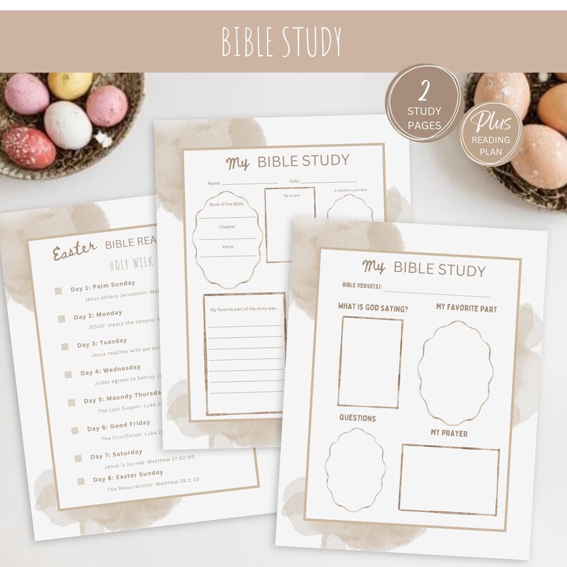 Christian Easter Activity Mega Bundle-holy Week Scripture Cards & Bible ...