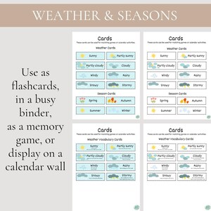 Kids Daily Calendar & Weather Journal Printable Prek to 3rd Grade ...