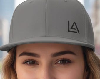 Baseball Cap LA Embroidered Snapback Hat - Los Angeles Unisex Gift