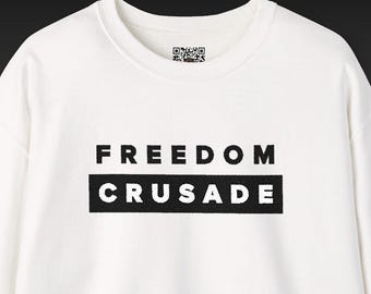 Freedom Crusade Embroidered Sweatshirt - Unisex Heavy Blend Crewneck Pullover - Gift For Him