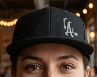 LA Minimalist Snapback Hat - Embroidered Baseball Cap