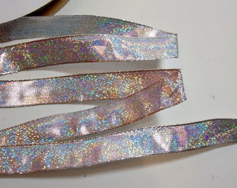 3//8/" RAYON GROSGRAIN RIBBON WITH SPARKLE PINK JAPAN 2 YARDS//3.00