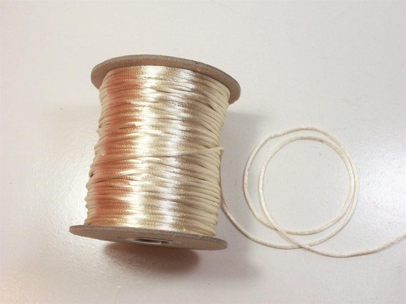 Light Beige Rattail Cord #1 Beige Cord Light Beige Rat Tail Satin Cord Sewing Trim 116 inch x 10 yards