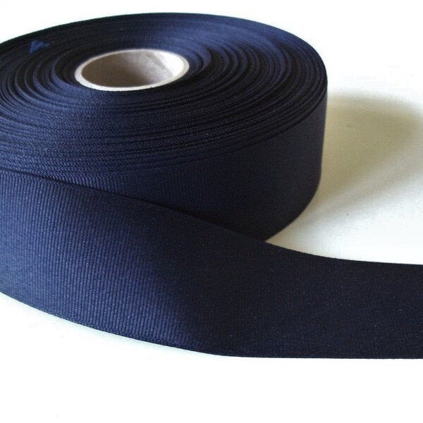 Navy Blue Ribbon, Navy Blue Grosgrain Ribbon 1 1/2 inches wide x 10 yards, SECOND QUALITY FLAWED