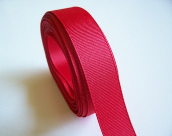 Red Ribbon, Red Grosgrain Ribbon 7/8 inch wide x 5 yards, Offray Red Ribbon, 1134