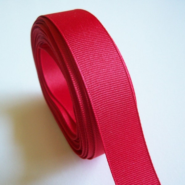 Red Ribbon, Red Grosgrain Ribbon 7/8 inch wide x 10 yards, Offray Red Ribbon, 215