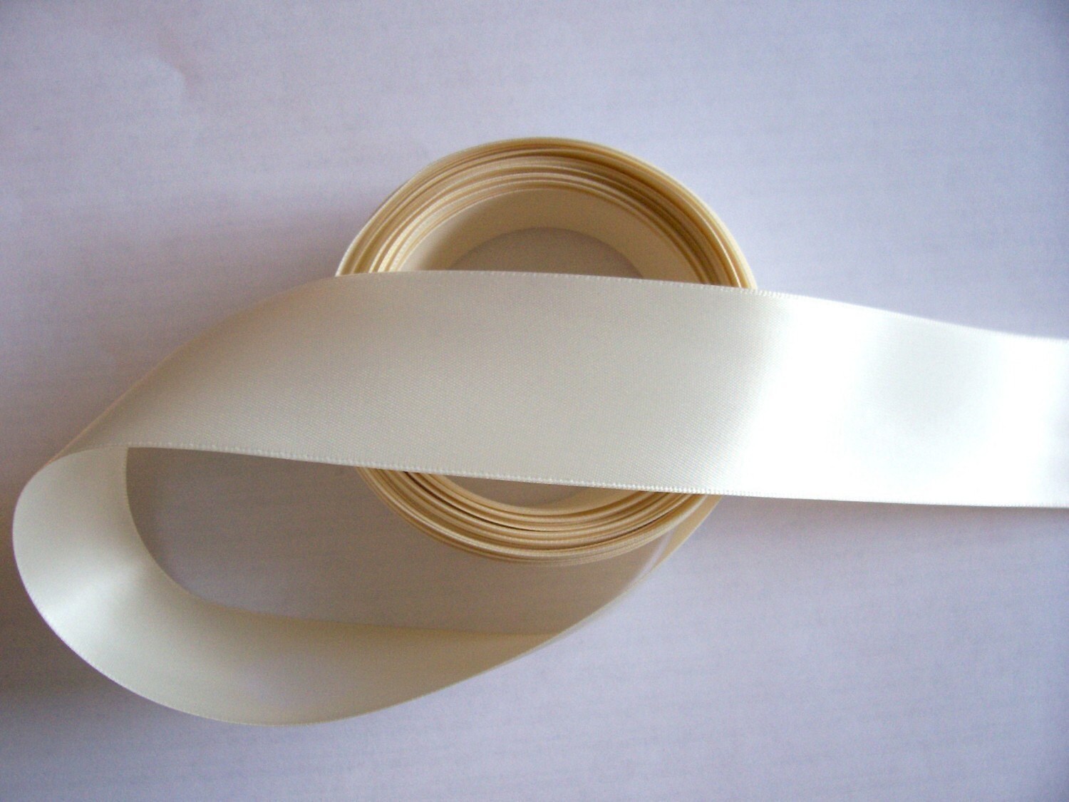 Ivory Ribbon Antique Ivory Satin Ribbon DoubleFaced 1 1/2 Etsy