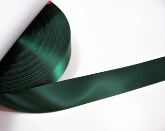 Green Ribbon, Evergreen Single-Face Satin Ribbon 1 1/2 inches wide x 5 yards, Schiff Ribbon, 334