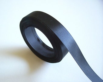 Black Ribbon, Black Double-Faced Satin Ribbon 5/8 inch wide x 10 yards, Schiff Black Ribbon, 224