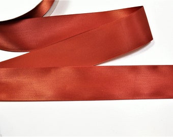 Burnt Orange Ribbon, Schiff Rust Single-Faced Satin Ribbon 1 1/2 inches wide x 10 yards, 1279