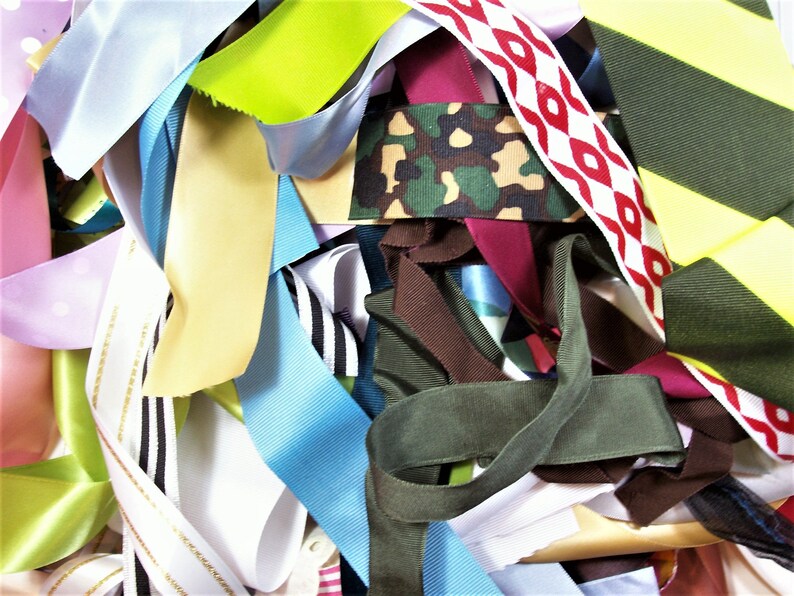 Ribbon Scraps Bag of Assorted Ribbon and Trim Scraps X 12 Etsy