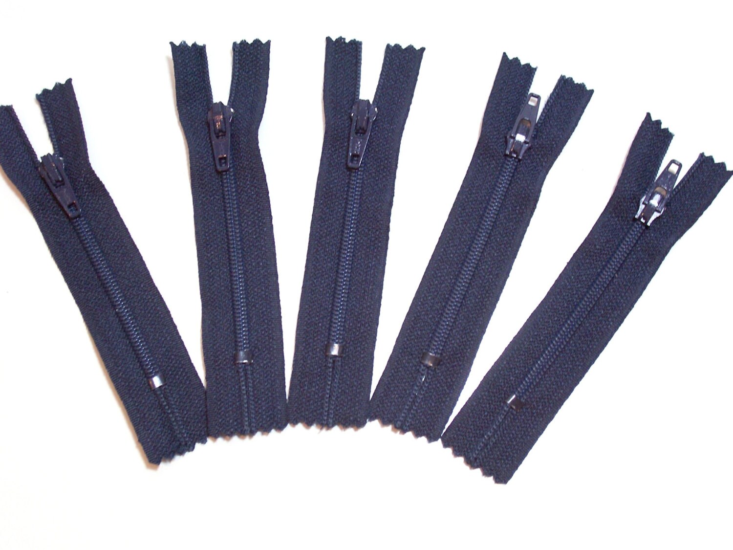 Blue Zippers Navy Blue YKK Zippers 3 Inch Set of 5 Bulk Etsy