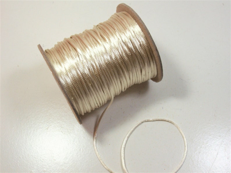 Light Beige Rattail Cord #1 Beige Cord Light Beige Rat Tail Satin Cord Sewing Trim 116 inch x 10 yards