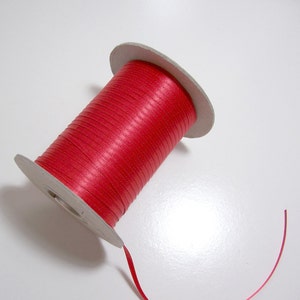 Red Ribbon, Double-Sided Red Satin Ribbon 1/8 inch wide x 20 yards, 151 image 3