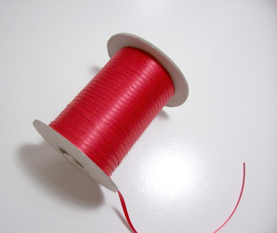 Red Ribbon, Double-sided Red Satin Ribbon 1/8 Inch Wide X 20 Yards, 151 