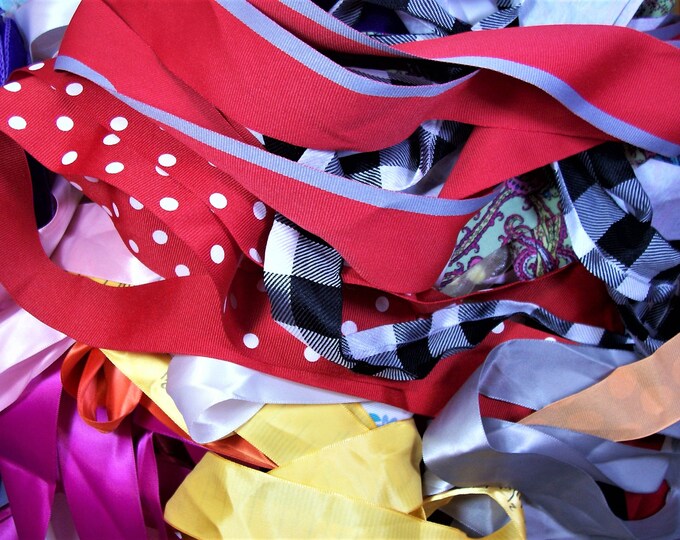 Ribbon Scraps Bag of Assorted 1 1/2 Inch Wide Ribbon Scraps X Etsy