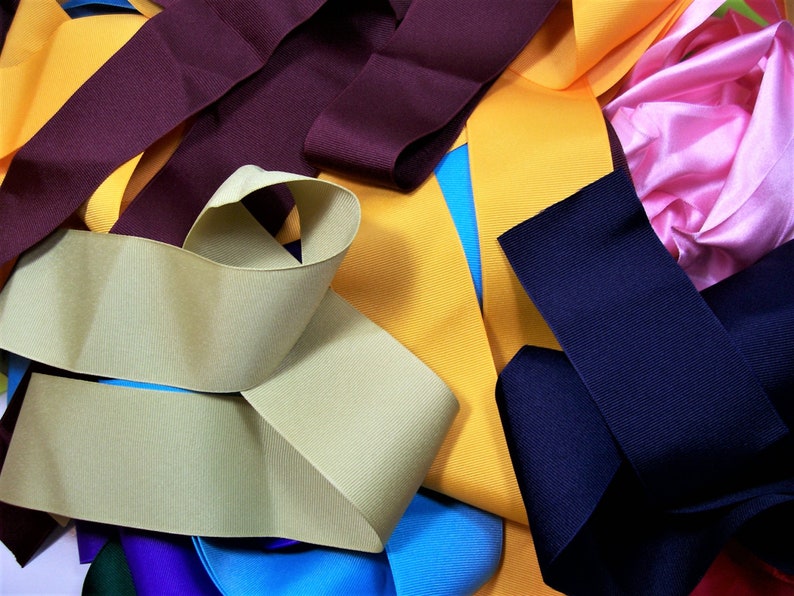 Ribbon Scraps Bag of Assorted 2 1/4 Inch Wide Ribbon Scraps X Etsy