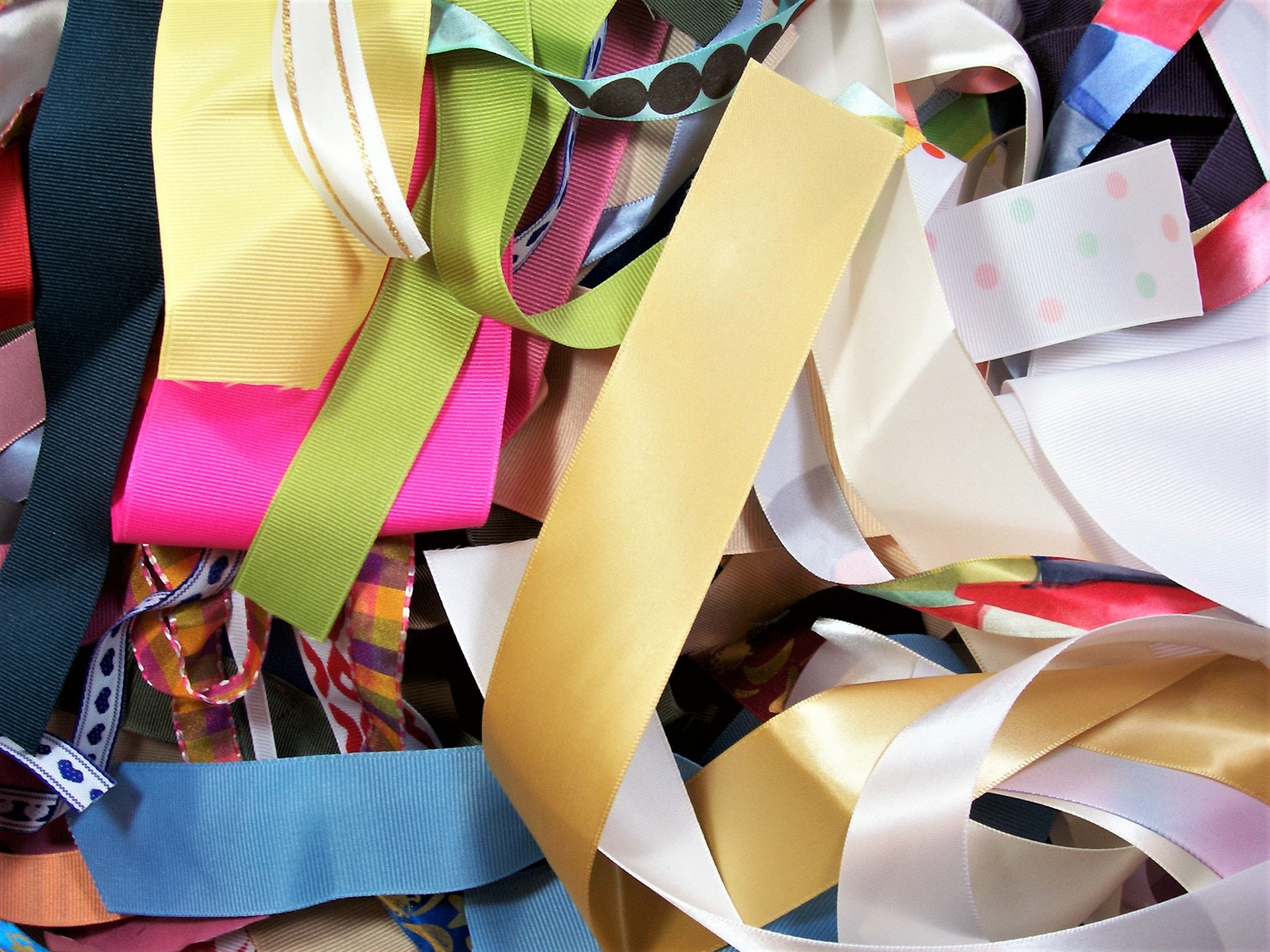 Ribbon Scraps Bag of Assorted Ribbon and Trim Scraps X 12 Etsy