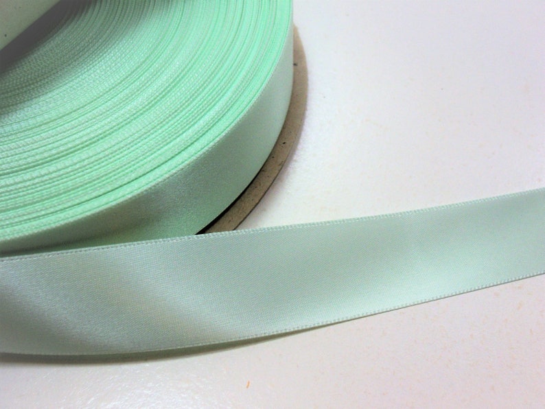 Mint Green Ribbon Singlefaced Ice Mint Green Satin Ribbon Etsy