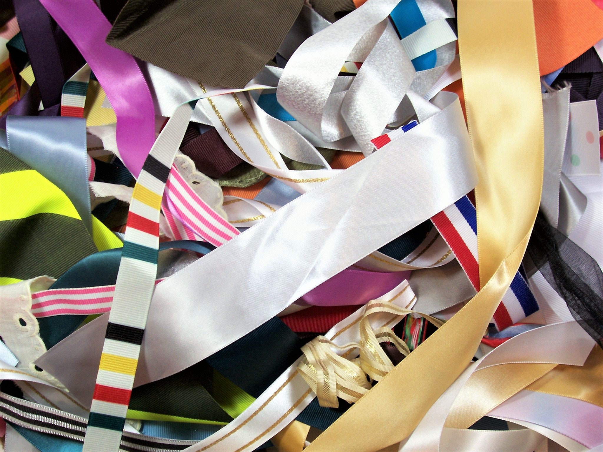Ribbon Scraps Bag of Assorted Ribbon and Trim Scraps X 12 Etsy