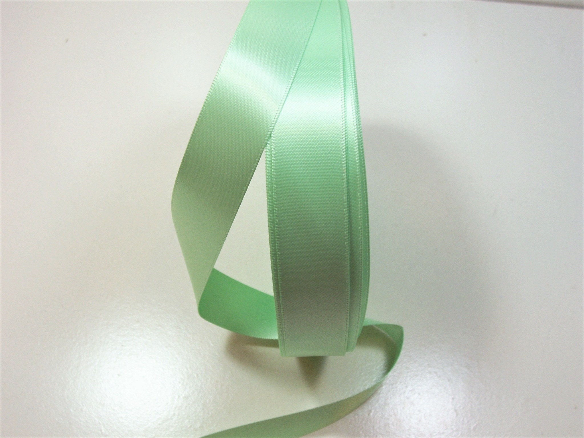 Mint Green Ribbon Offray DoubleFaced Mint Green Satin Ribbon Etsy