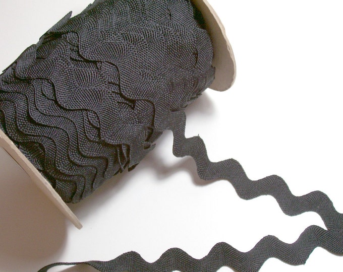 Vintage Black Rick Rack Trim 1 Inch Wide X 3 Yards Wide Rick Etsy