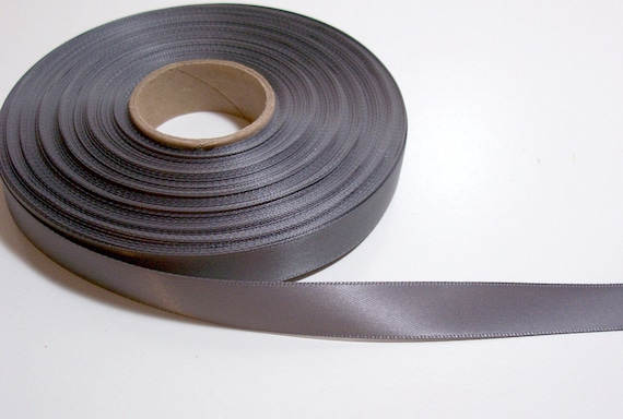 Gray Ribbon Charcoal Gray Satin Ribbon 5 8 Inch Double faced X 10