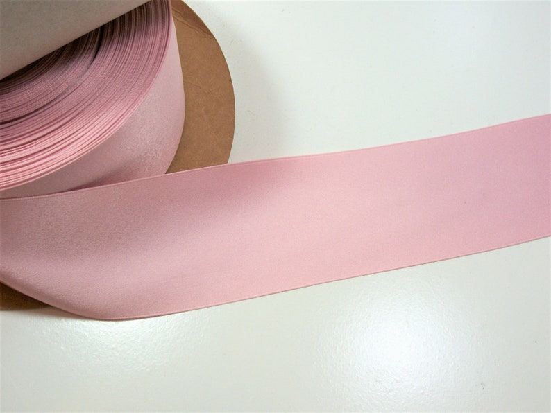Wide Pink Ribbon Doublefaced Pink Blush Duchess Satin Ribbon Etsy
