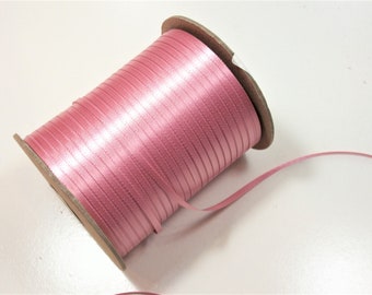 Pink Ribbon, Double-Face Mauve Pink Satin Ribbon 1/8 inch wide x 20 yards, Offray Brand, 517