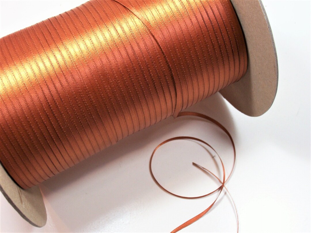 Rust Orange Ribbon, Double-face Nu Rust Satin Ribbon 1/8 Inch Wide X 20 ...