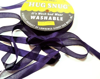 Dark Purple Seam Binding, Hug Snug Seam Binding 1/2 inch wide x 100 yards, Fireweed Ribbon