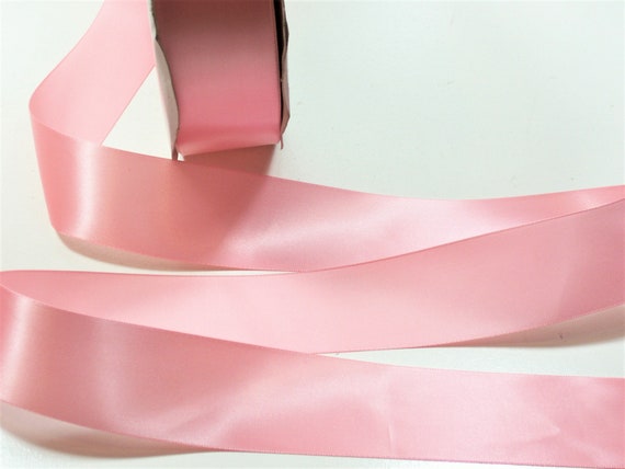 Neon Pink Ribbon, Schiff Single-faced Shocking Pink Satin Ribbon 1 1/2  Inches Wide X 5 Yards 