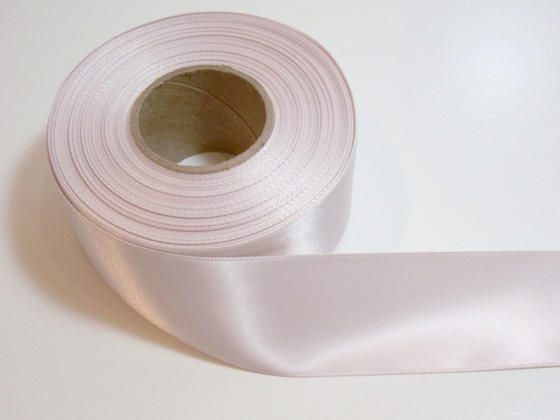 Pink Ribbon DoubleFaced Pink Blush Satin Ribbon 1 1/2 inches Etsy