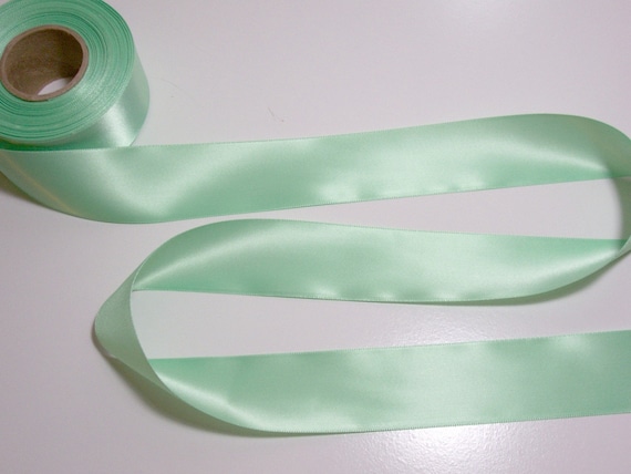 Green Ribbon, Mint Green Satin Ribbon 1 1/2 Inches Wide X 10 Yards