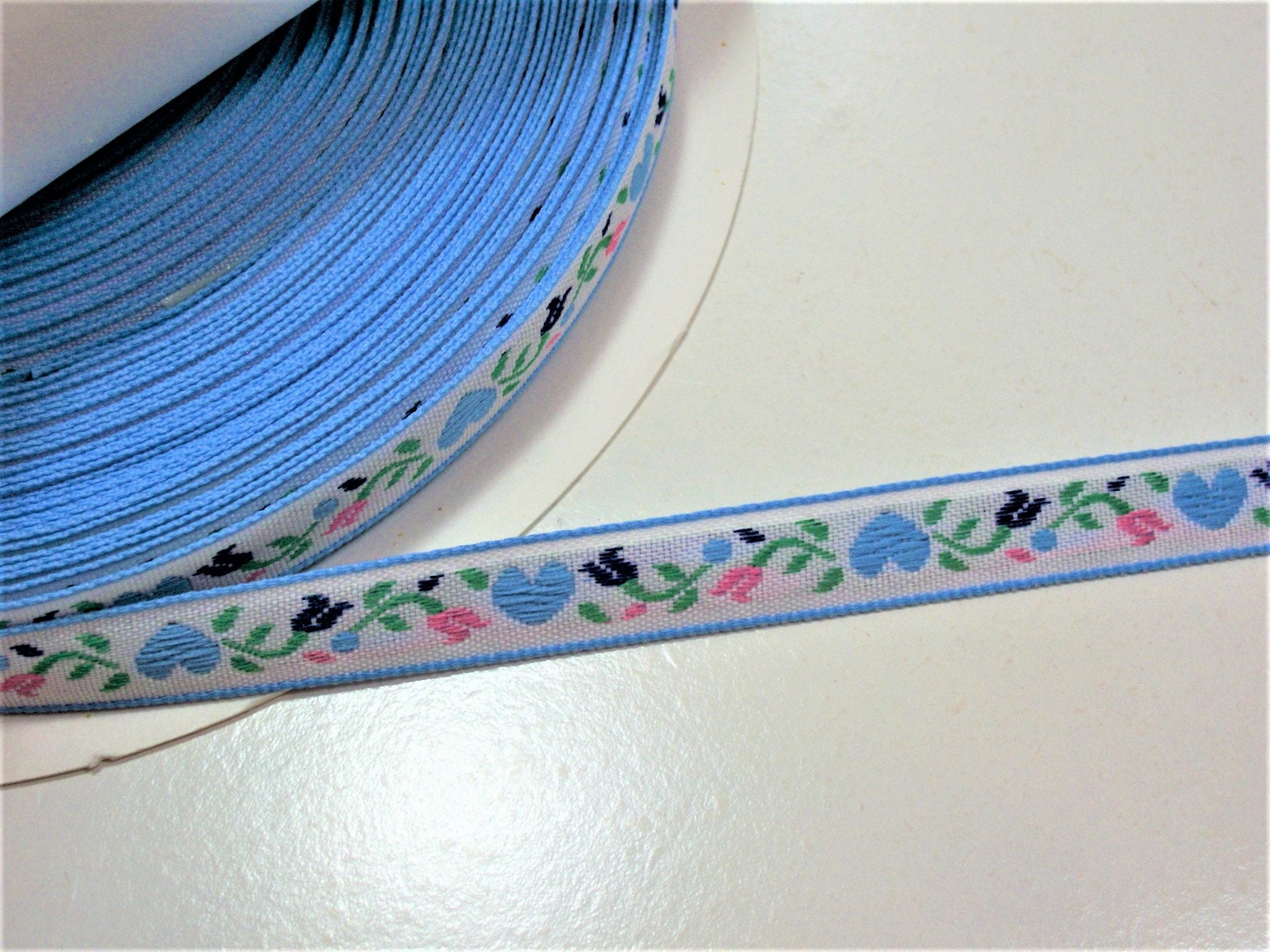 2 Yards Jacquard Lace Ribbon Narrow Embroidered Ribbon - Temu