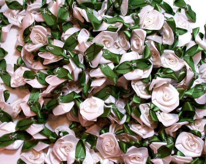 Blue Roses, Dusty Blue Rose Flower Appliques, Offray Rolled Ribbon Rose ...