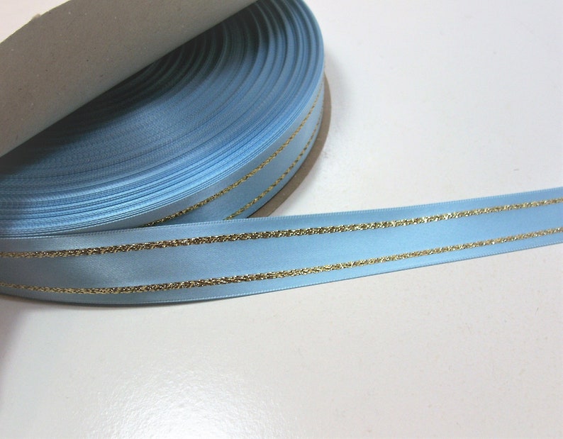 Blue Ribbon Offray Doublefaced Light Blue Satin Ribbon 7/8 Etsy