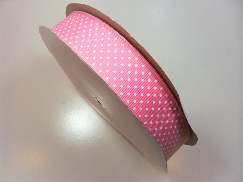 Light Pink Ribbon Baby Pink Confetti Dot Grosgrain Ribbon 1 Etsy