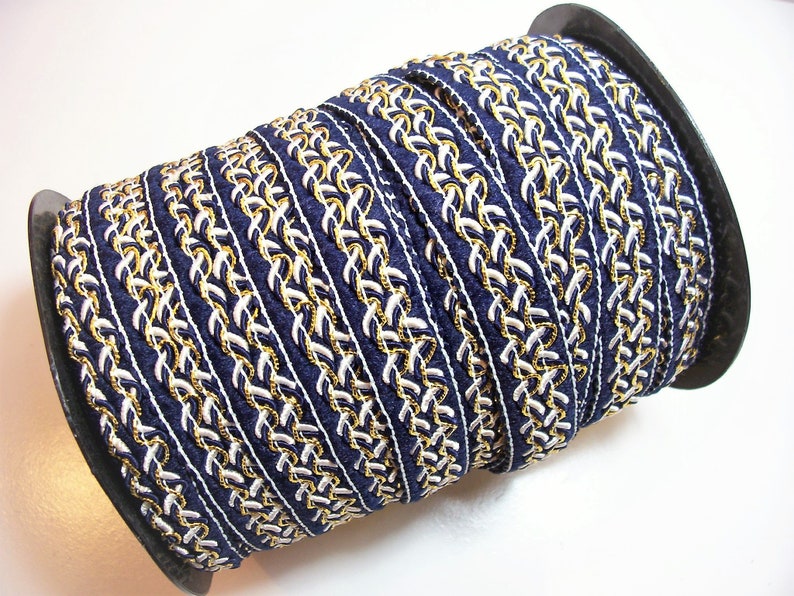 Navy Gimp Braid Trim, 5/8"X 10Yd
